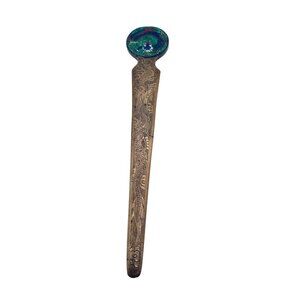 Letter Opener Dragon Enamel Handle 7.25 Inch Metal Office Vintage Desk Tool